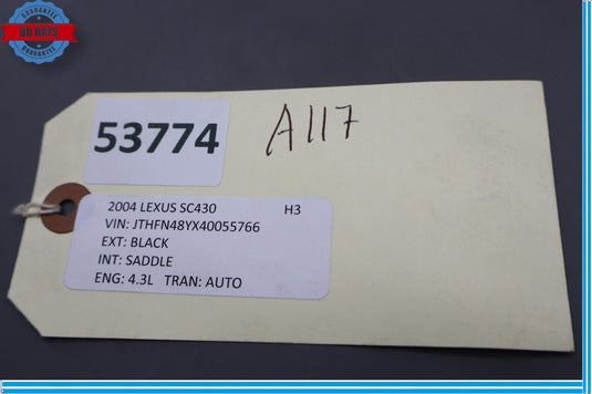 01-06 Lexus LS430 SC430 Front Right Side Seat Lumbar Control Switch Oem