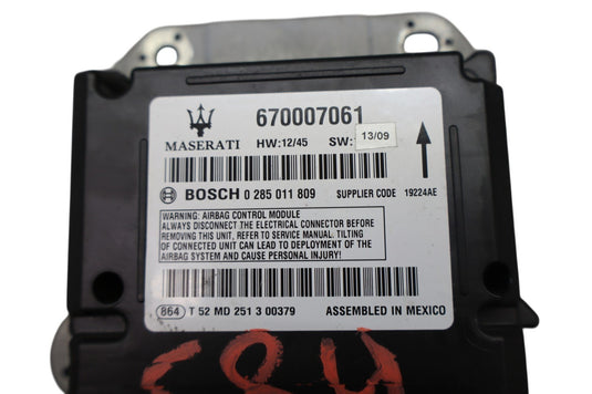 14-17 Maserati Ghibli Front SRS Restraint Control Module Unit 670007061 Oem