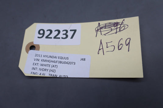 11-13 Hyundai Equus Rear Left Driver Side Seat Lower Trim Cover 881903N010 Oem