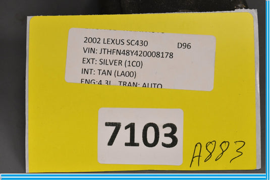 02-10 Lexus SC430 Rear Trunk Lid Lock Latch Striker Oem
