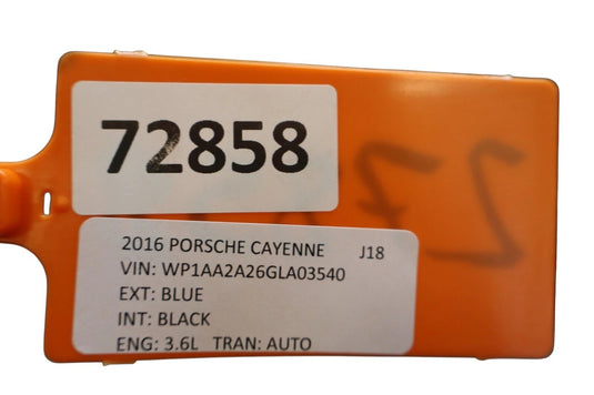 11-18 Porsche Cayenne 958 Front Left Driver Side Exterior Door Shell Blue OEM