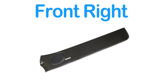 10-15 Jaguar XJ XJL Front Right Door Panel Molding Trim Carbon Fiber Black Oem