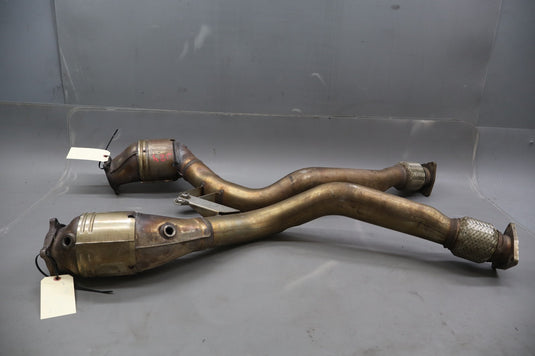 03-13 Bentley Continental GTC Exhaust Downpipe Left & Right Side Set OEM