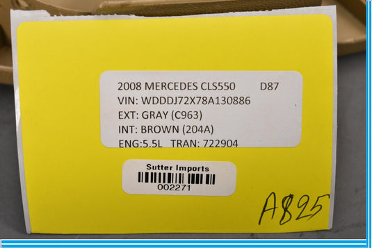 06-09 Mercedes CLS550 CLS55 W219 Front Right Seat Belt Lower Cover Trim Oem