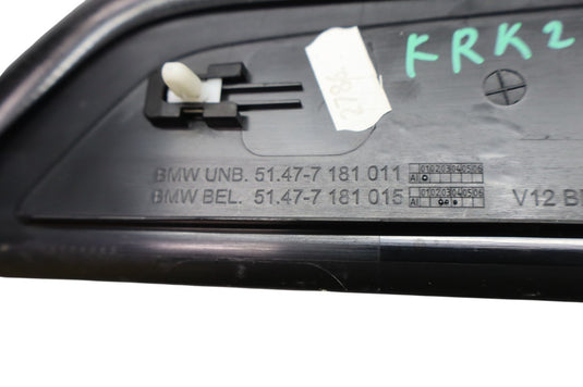 09-15 BMW 750Li F01 F02 Front Right Side Door Sill Scuff Plate Cover Trim Oem