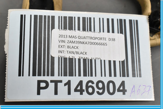 04-13 Maserati Quattroporte M139 Front Left Interior Door Panel Handle Trim Oem