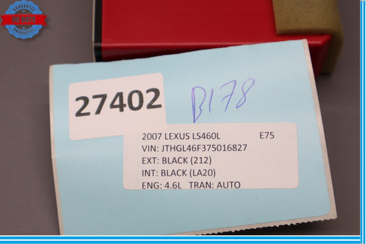 07-12 Lexus LS460 LS460L Rear Right Side Door Multiplex Control Module Oem