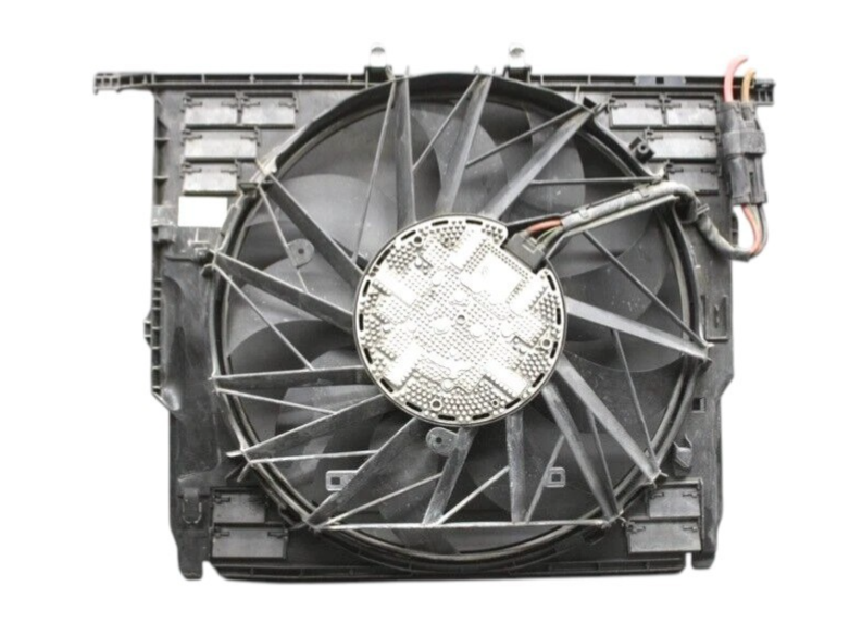Load image into Gallery viewer, 09-15 BMW 750i 740i Engine Radiator Cooling Fan Shroud W/ Motor 17427575258 OEM
