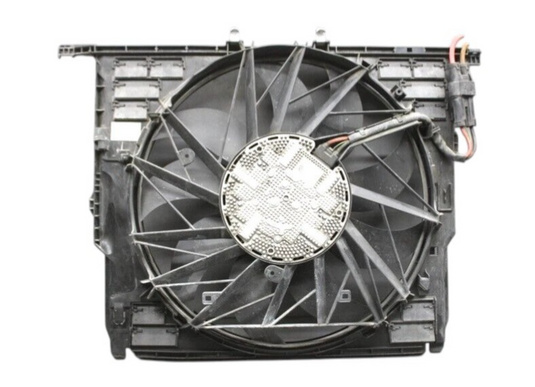 09-15 BMW 750i 740i Engine Radiator Cooling Fan Shroud W/ Motor 17427575258 OEM