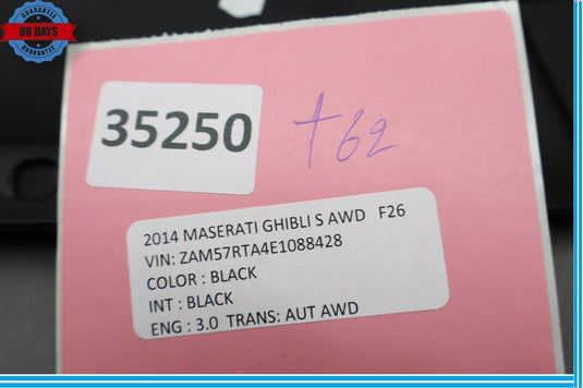 14-22 Maserati Ghibli M157 Front Right Side Seat Switch Cover Trim Black Oem