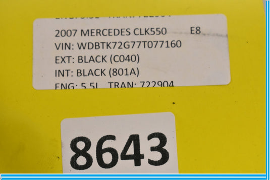 03-09 Mercedes CLK550 W209 Front Right Passenger Headlight Bracket Support Oem