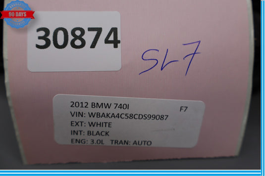 09-15 BMW 740i 740Li 750i 750Li F01 Gas Pedal Accelerator Throttle Sensor Oem