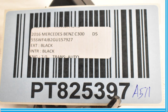 15-20 Mercedes C300 W205 Rear Left Driver Seat Belt Buckle Black Oem