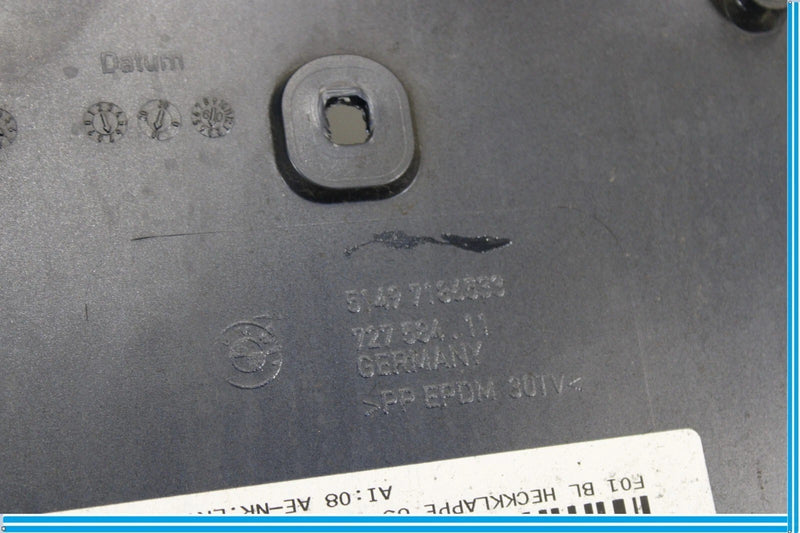 Load image into Gallery viewer, 09-15 BMW 750Li F01 F02 Trunk Lid License Trim Cover Panel 51497186534 OEM
