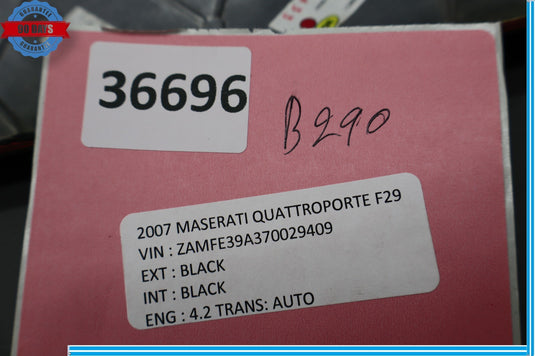 03-13 Maserati Quattroporte M139 Rear Left Driver Side Door Panel Trim Oem