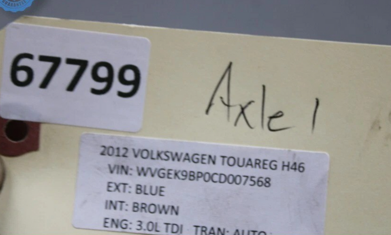 Load image into Gallery viewer, 11-17 Volkswagen Touareg VW Rear Right Side CV Axle Drive Shaft 7P0501201G Oem
