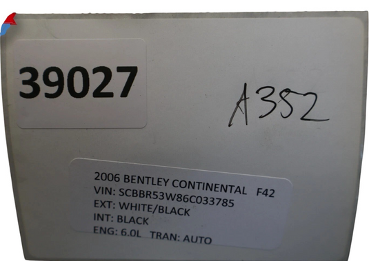 03-12 Bentley Continental Flying Spur GT Front & Rear Center Console Ashtray Oem