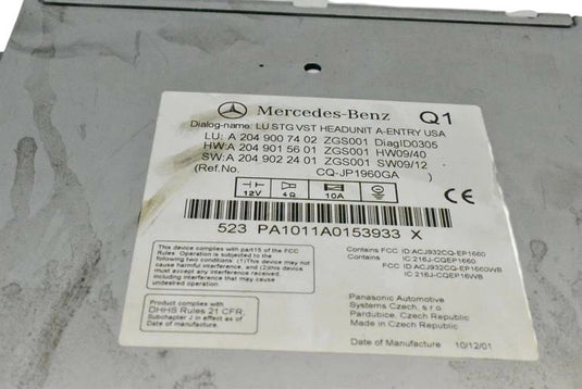 08-11 Mercedes W204 C300 C250 Head Unit Navigation Command Comand CD Player OEM