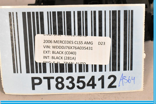 03-11 Mercedes CLS550 E550 W219 Rear Ac A/c Heater Climate Control Unit Oem