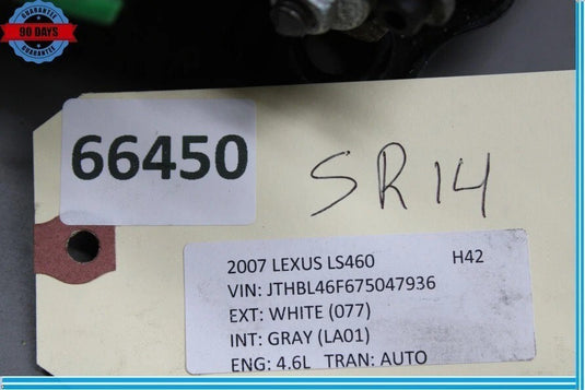 07-10 Lexus LS460 Front Left Side Lower Seat Rail Track Frame 7202050091 OEM