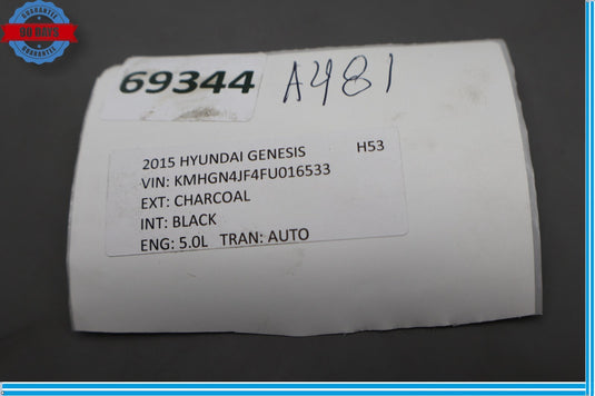 15-20 Hyundai Genesis G80 Control Unit Protection Decorative Cover Black Oem