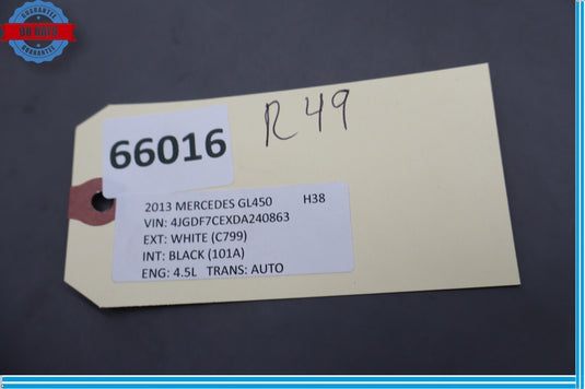13-19 Mercedes X166 GL320 GL450 Rear Left C-Pillar Window Glass Molding Oem