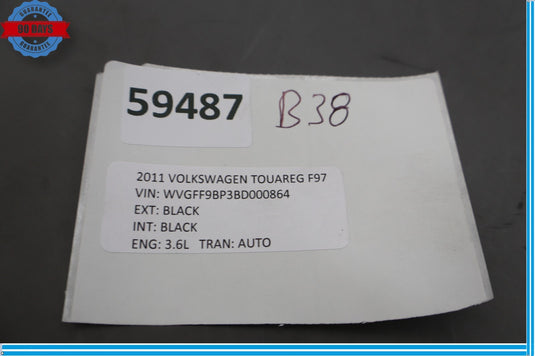 11-17 Volkswagen Touareg Rear Right Passenger Side Door Panel Insert Trim Oem