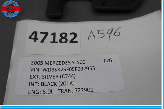 03-12 Mercedes R230 SL500 Front Right Side Seat Cushion Trim Molding Oem