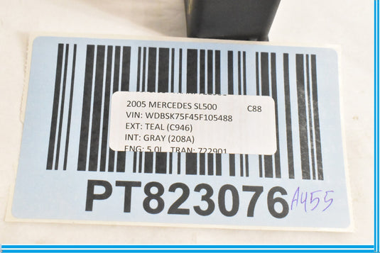 03-12 Mercedes R230 Right Top Latch Trunk Partition Cover Anthracite 2306940014
