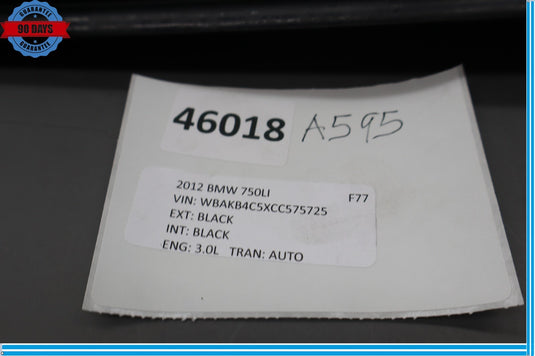 09-15 BMW 750i 750Li Rear Left Driver Side Door Sill Scuff Plate Trim Oem