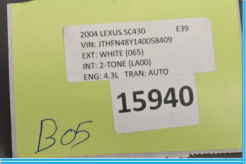 Load image into Gallery viewer, 02-10 Lexus Z40 SC430 Rear Trunk Lock Latch Striker Oem
