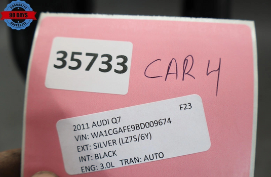 07-15 Audi Q7 Front Center Console Compartment Support Black 4L1863244 OEM