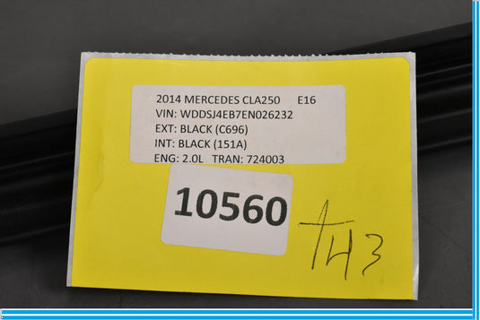 14-18 Mercedes CLA250 C117 Front Right Side Window Weather Strip Belt Seal Oem
