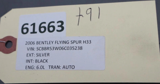 06-12 Bentley Continental Front Left Side A Pillar Trim Cover & Speaker Oem