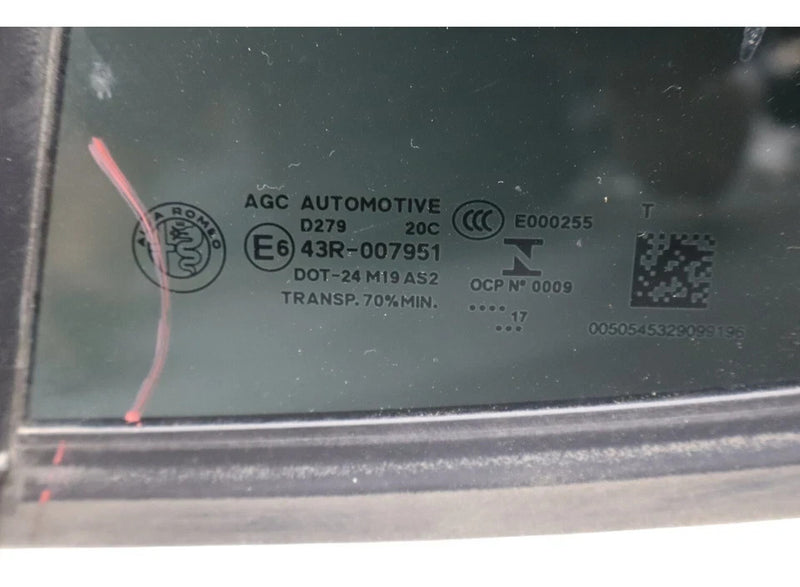 Load image into Gallery viewer, 17-23 Alfa Romeo Giulia Rear Left Side Door Quarter Glass Window Oem
