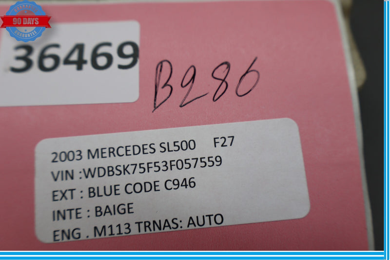 Load image into Gallery viewer, 03-12 Mercedes R230 SL550 Front Left Driver Seat Track Trim Cover Beige Oem

