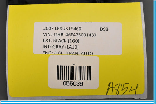 07-17 Lexus LS460 Rear View Mirror Rain Light Sensor Cover Oem