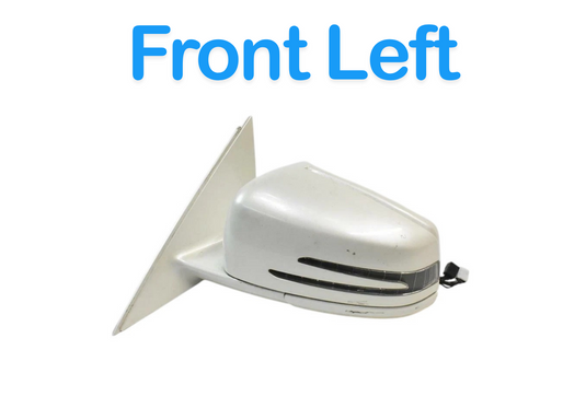 10-13 Mercedes W221 S400 Front Left Driver Side Door Mirror Rear View White OEM