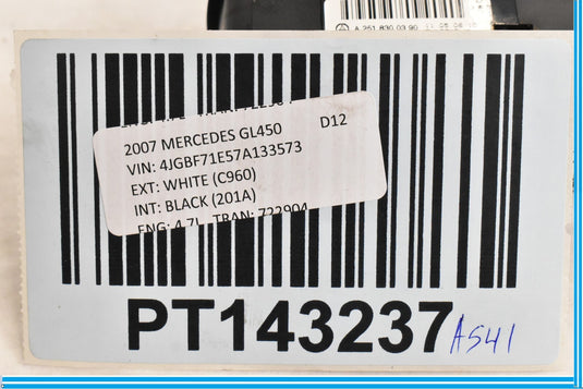 06-12 Mercedes X164 GL450 ML350 Driver Master Window Control Switch Cover Black
