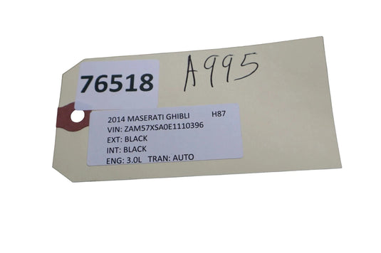 14-17 Maserati Ghibli Quattroporte Ignition Engine Start Stop Control Switch Oem
