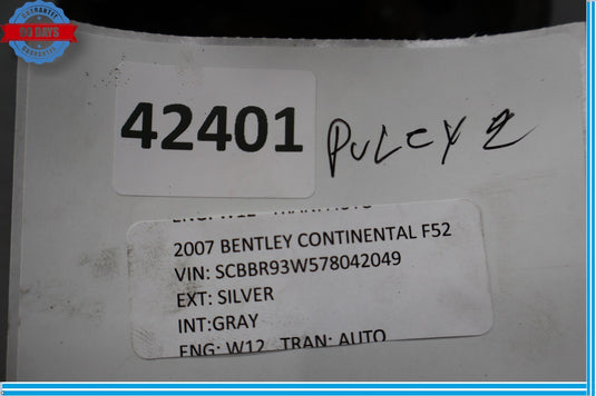 03-18 Bentley Continental GTC GT Flying Spur 6.0L Power Steering Pump Oem