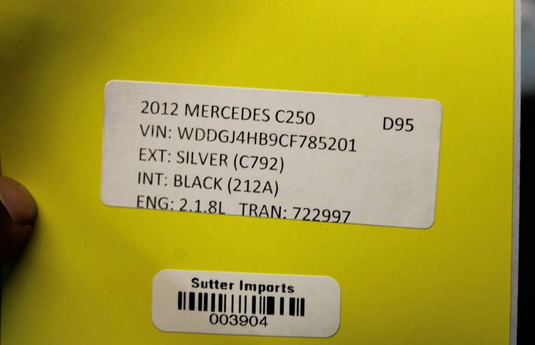 12-14 Mercedes W204 C250 C350 Dashboard Dash Board Panel Trim Assembly Oem