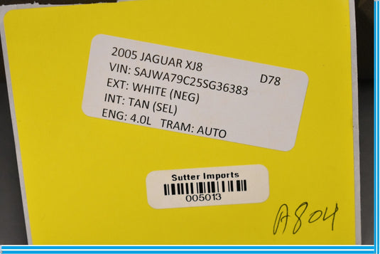 04-09 Jaguar XJ8 XJR Lower Steering Column Cover Panel Trim 2W933K512 OEM