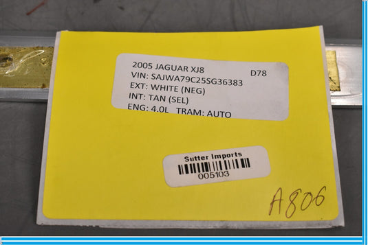 04-09 Jaguar X350 X358 XJ8 Rear Right Passenger Door Sill Scuff Plate Step Oem