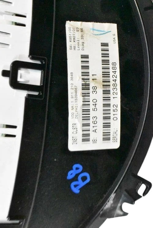 02-05 Mercedes W163 ML350 ML500 Instrument Cluster Gauge Speedometer OEM