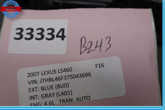 07-17 Lexus LS460 LS460L Interior Trunk Emergency Release Handle 64640-50020 Oem