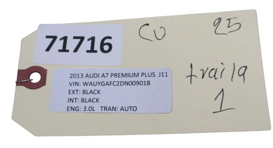 12-18 Audi A7 Quattro S7 Rear Left 2nd Row Upper Top Seat Cushion Black Oem