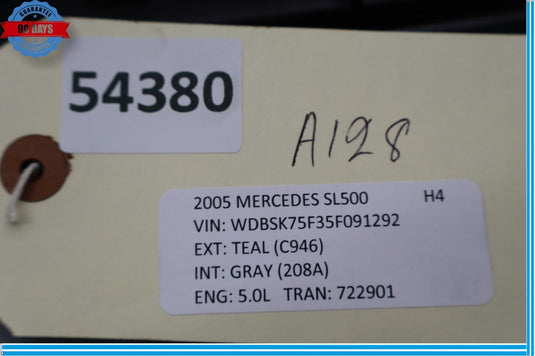03-08 Mercedes R230 SL500 Rear Left Side Speaker Luggage Seatbelt Retractor Oem