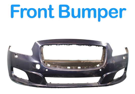 10-15 Jaguar XJ XJR Front Bumper Cover Shell Panel Assembly C2D5386XXX Black OEM