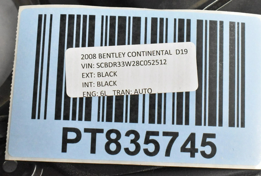 07-11 Bentley Continental Front Right Door Panel Filler Plate 3W8837756G Oem